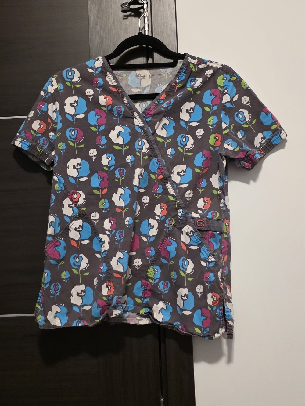 Dickies XS gray Floral Scrub